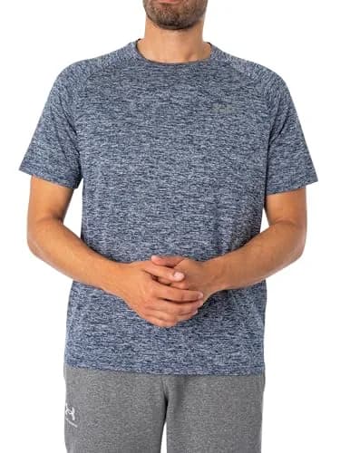 Under Armour Men's Tech 2.0 Short-Sleeve T-Shirt Academy Blue (409)/Steel Large | Moisture-Wicking & Quick-Dry Athletic Fit thumbnail 2