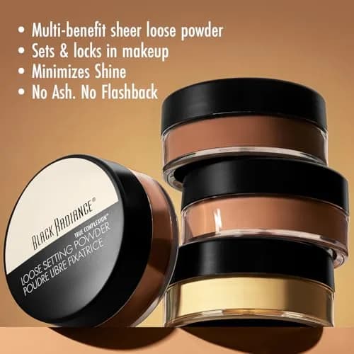 Black Radiance True Complexion Loose Setting Powder Banana 15g (0.52 oz) | Minimizes Imperfections & Sets Makeup All Day thumbnail 2