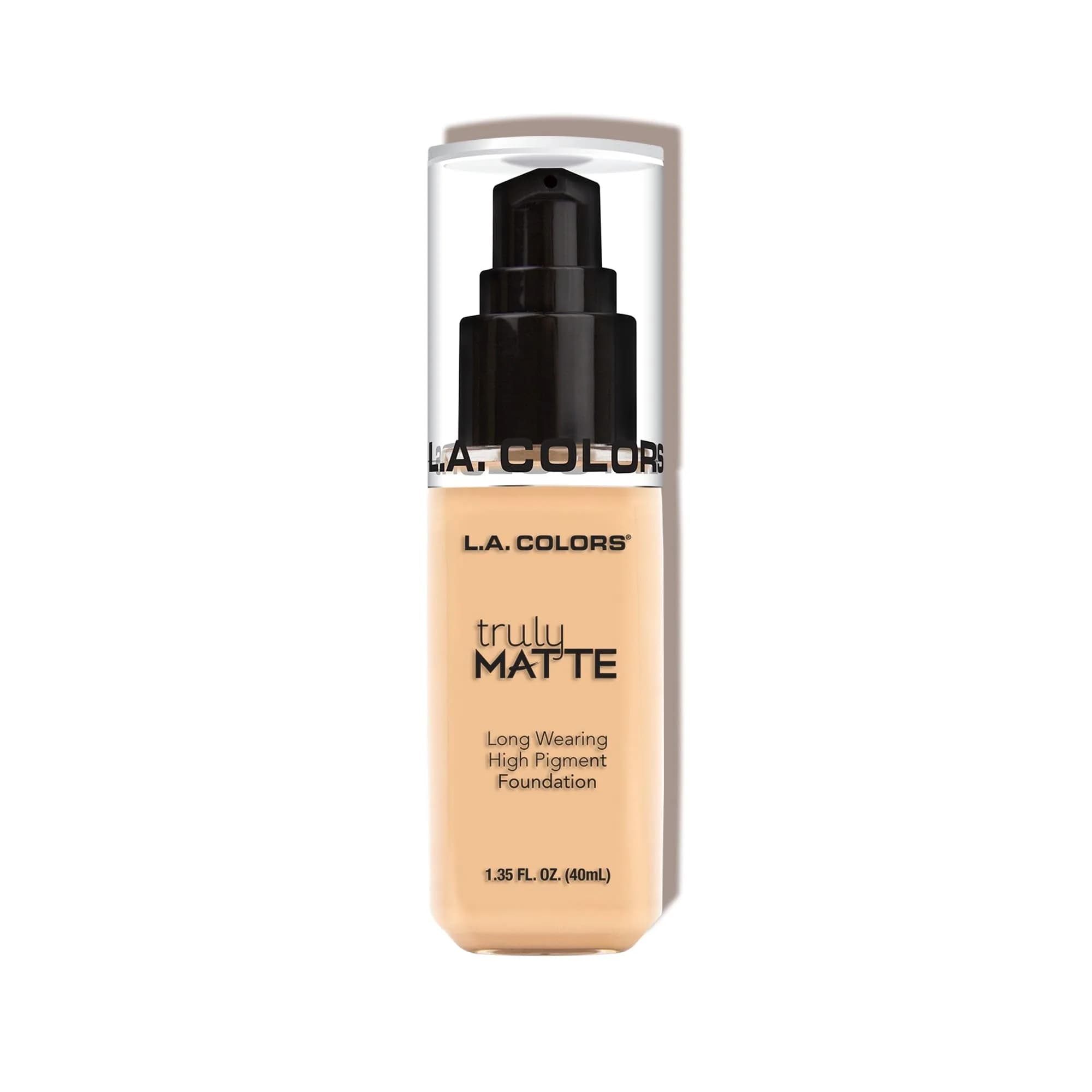 L.A. COLORS Truly Matte Foundation, Porcelain 2.9 Fl Oz | Long-Lasting Matte Finish for All Skin Tones - main product image