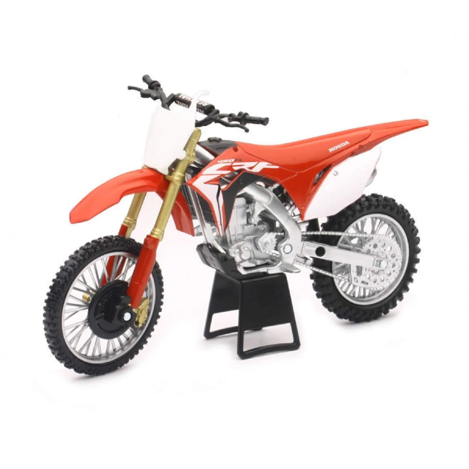 NewRay Honda CRF 450R Die-Cast Replica Dirt Bike 1:12 Scale Model | Red Metal Toy - main product image