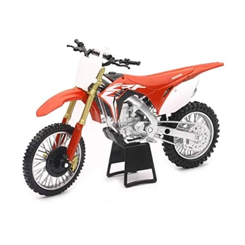 NewRay Honda CRF 450R Die-Cast Replica Dirt Bike 1:12 Scale Model | Red Metal Toy thumbnail 1