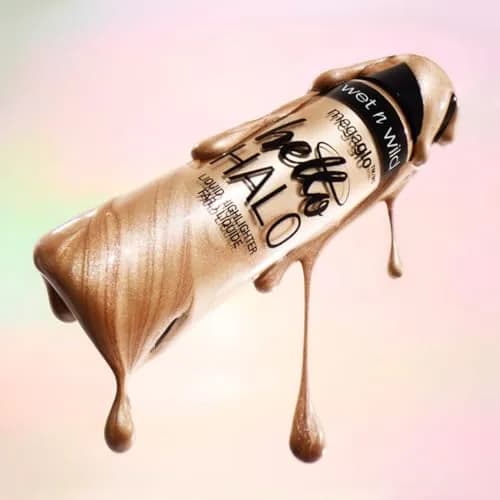 wet n wild MegaGlo Hello Halo Liquid Highlighter Makeup, Shimmer, Gold Guilded Glow 15ml (0.5 Fl Oz) | Buildable Multi-Shimmer Glow thumbnail 2