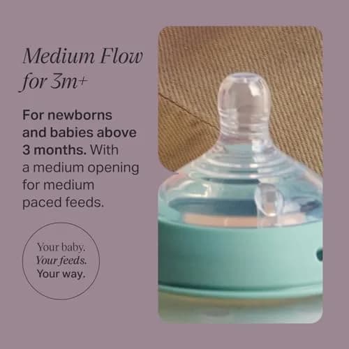 Tommee Tippee Natural Start Baby Bottle Nipples, Extra Slow Flow (2 Count) | Breast-Like Latch for Newborns thumbnail 2