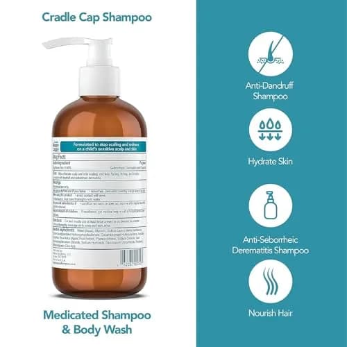Happy Cappy Medicated Baby Shampoo and Body Wash 237ml (8 Fl Oz) | Pediatrician-Formulated for Dandruff & Cradle Cap thumbnail 2