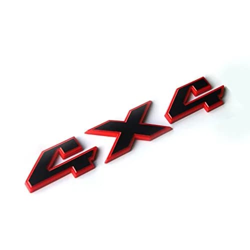 Yoaoo Vehicle Emblem 4x4 Badge 8.5" x 1.5" Gloss Red Frame | OEM 2007-2018 thumbnail 5