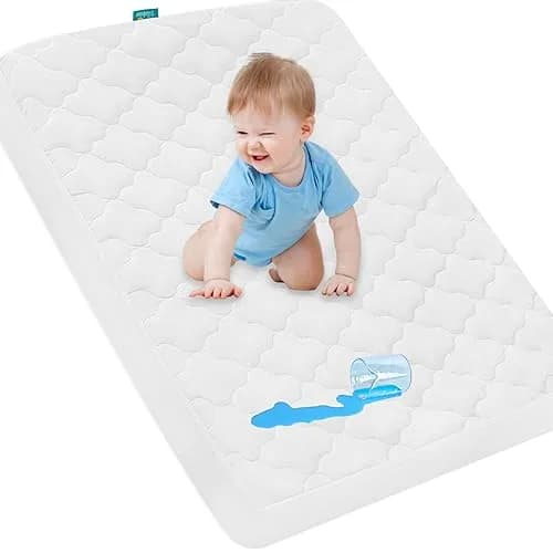 Biloban Pack and Play Mattress Protector Pad 38 x 26 Inch (96.5 x 66 cm) | Waterproof Fitted Sheet for Graco Playards thumbnail 1