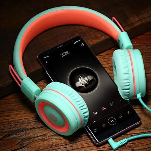 noot products K11 Kids Wired On-Ear Headphones Mint | 5ft Tangle-Free Cord thumbnail 7