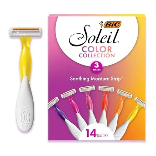 BIC Soleil 3 Colors Women's Disposable Razor 14-Pack | Triple-Blade, Aloe Vera, Dorm Essential thumbnail 1