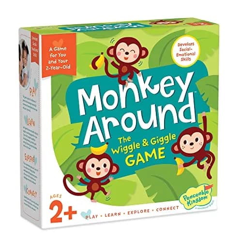Peaceable Kingdom Monkey Around First Game for Toddlers Interactive Play with Parent Ages 2+ | Gross Motor Skill Development thumbnail 1
