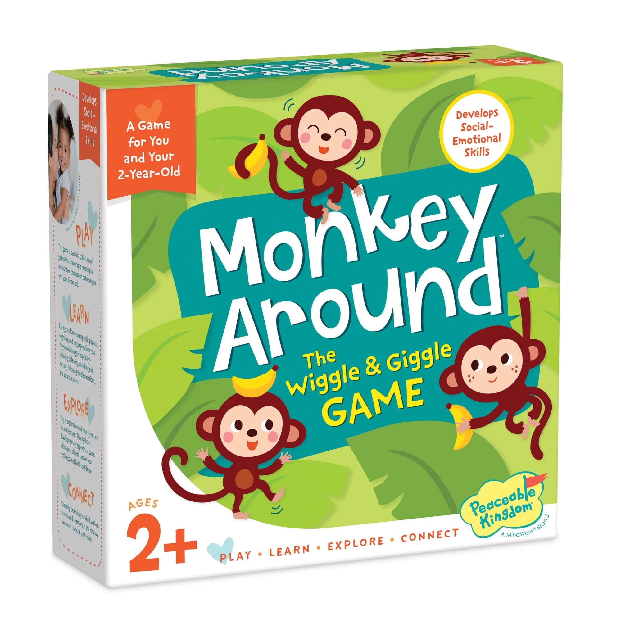Peaceable Kingdom Monkey Around First Game for Toddlers Interactive Play with Parent Ages 2+ | Gross Motor Skill Development
