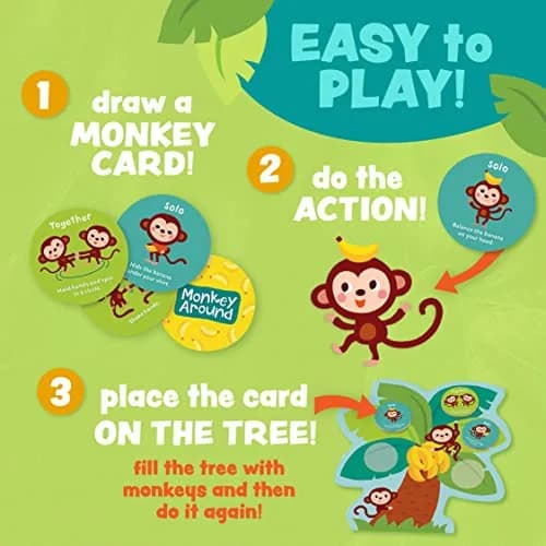 Peaceable Kingdom Monkey Around First Game for Toddlers Interactive Play with Parent Ages 2+ | Gross Motor Skill Development thumbnail 3
