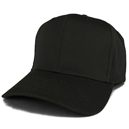 Armycrew XXL High Crown Baseball Cap Black | Adjustable Snapback for Big Heads thumbnail 1