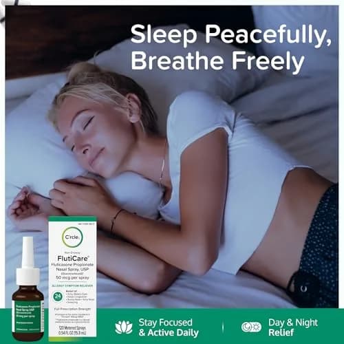 FlutiCare Fluticasone Allergy Nasal Spray 0.54 Fl Oz | 24-Hour Non Drowsy Relief thumbnail 5