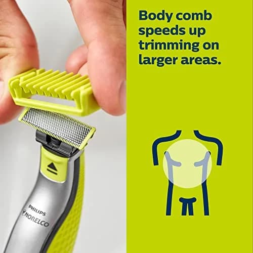 Philips Norelco OneBlade Face + Body Hybrid Electric Trimmer and Shaver QP2630/70 | 60 Min Runtime thumbnail 5