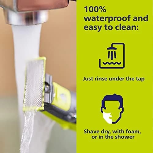 Philips Norelco OneBlade Face + Body Hybrid Electric Trimmer and Shaver QP2630/70 | 60 Min Runtime thumbnail 7
