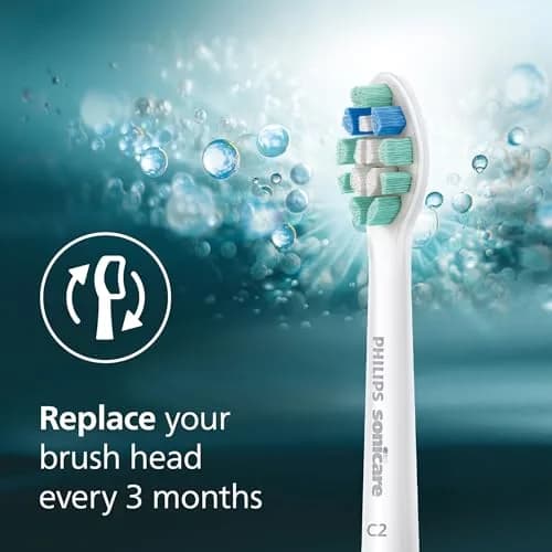 Philips Sonicare C2 Plaque Control Replacement Toothbrush Heads, White, 3 Pack | Removes 700% More Plaque thumbnail 7