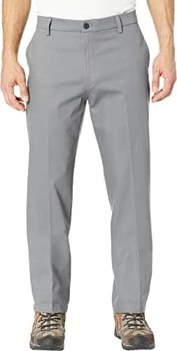 DOCKERS Men's Classic Fit Signature Khaki Lux Cotton Stretch Pants 34W x 29L | All-Day Comfort & Wrinkle-Free Performance thumbnail 1