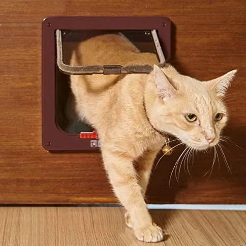 Sailnovo Large Cat Door Flap 9.25" x 9.84" | 4-Way Locking, Weatherproof ABS, Quiet (70-120c) thumbnail 3