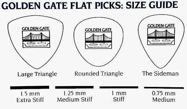 Golden Gate MP-14 Deluxe Tortoise Style Flat Pick - Sideman - Dozen | Heavy Tortoise Pick for Mandolin & Guitar thumbnail 2