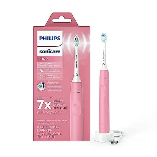 Philips Sonicare ProtectiveClean 4100 Rechargeable Electric Power Toothbrush, Pink, 1 Count | Gentle Clean with Pressure Sensor thumbnail 1