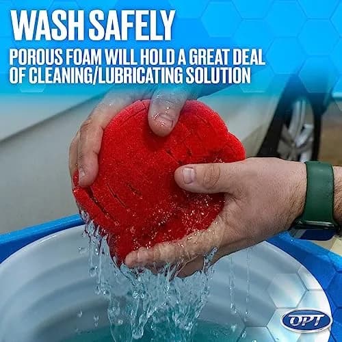 Optimum Big Red Sponge – The Original Made in USA Crosscut Rinseless Sponge - Safe for All Paint Types, Use for No Rinse Vehicle Wash and Car Wash Soap thumbnail 2