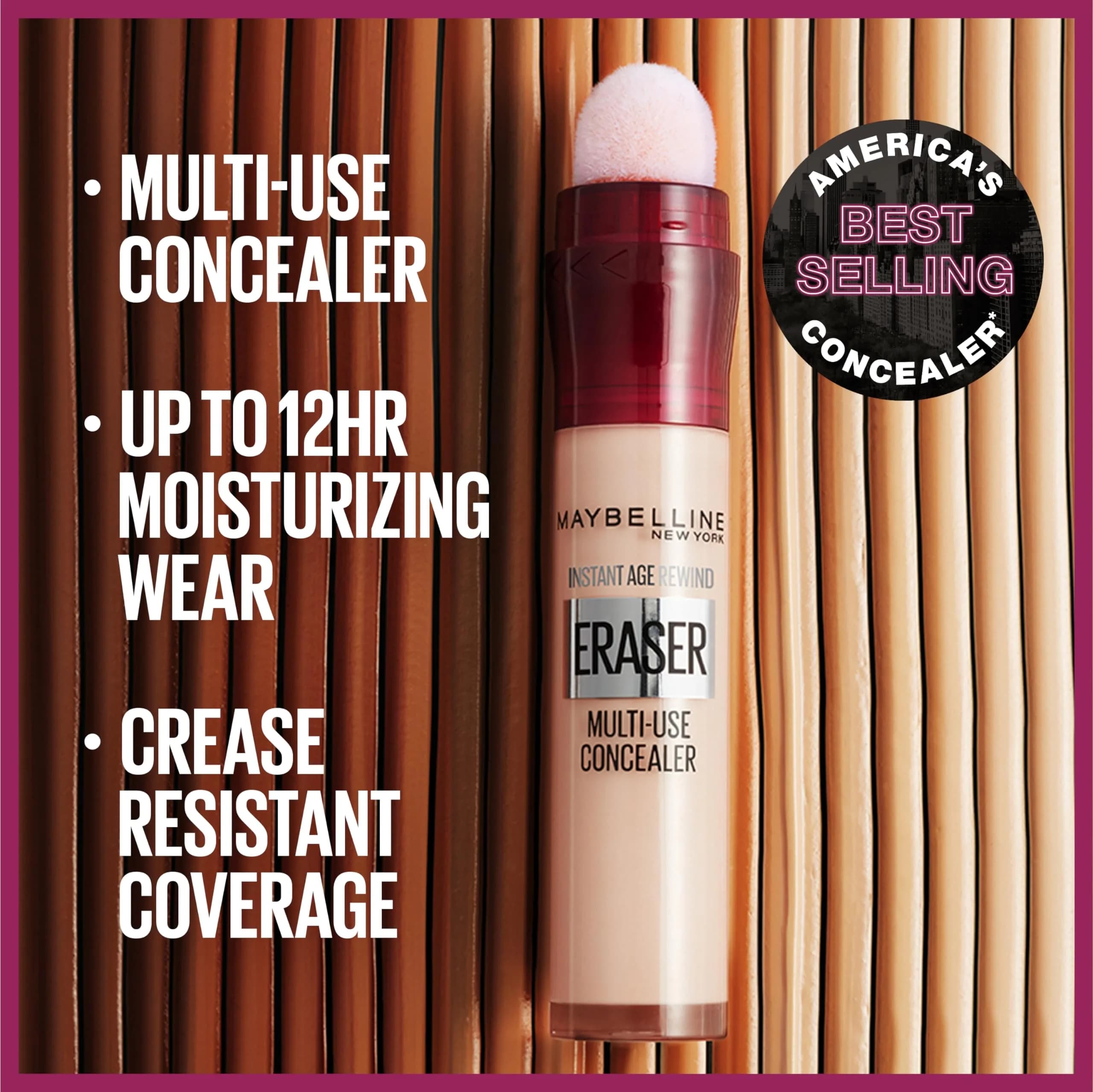 Maybelline Instant Age Rewind Eraser Dark Circles Concealer, 5ml (0.2 Fl Oz) (146) | Erase Dark Circles & Brighten Skin thumbnail 4