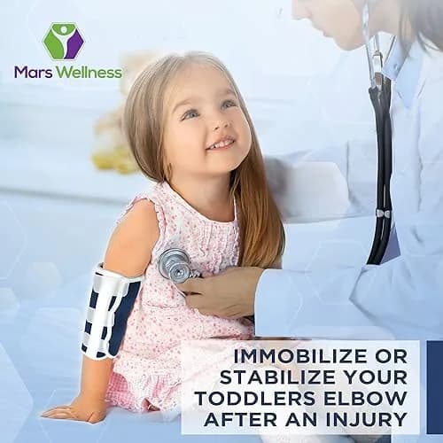 MARS WELLNESS Infant Elbow Immobilizer Stabilizer Splint - Baby Size (4 Inches) | Prevents Elbow Bending thumbnail 3