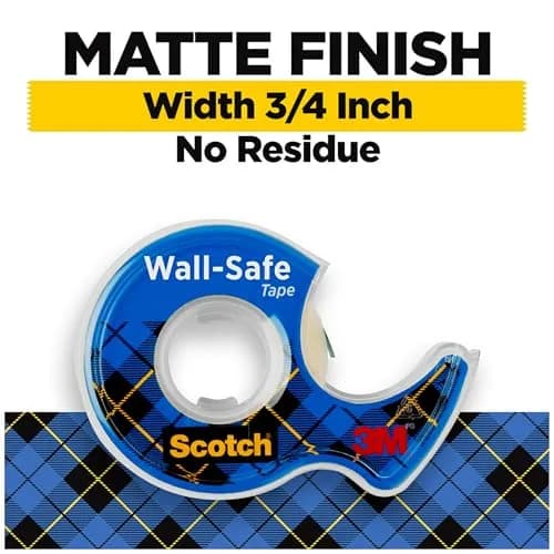 Scotch Wall-Safe Tape 2 Rolls | Sticks Securely, Removes Cleanly, Invisible, Photo Safe thumbnail 2
