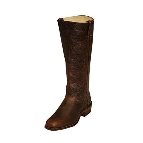 Abilene Men's Leather Cowboy Boots Broad Square Toe 11.5 Wide | Western Style, 16" Shaft thumbnail 1