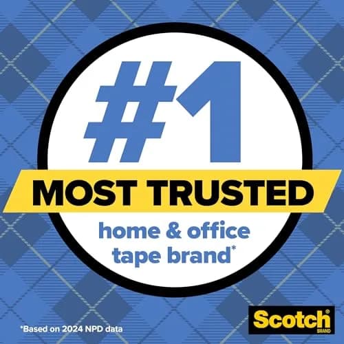 Scotch Wall-Safe Tape 4 Rolls | Sticks Securely, Removes Cleanly, Invisible, Photo Safe thumbnail 3