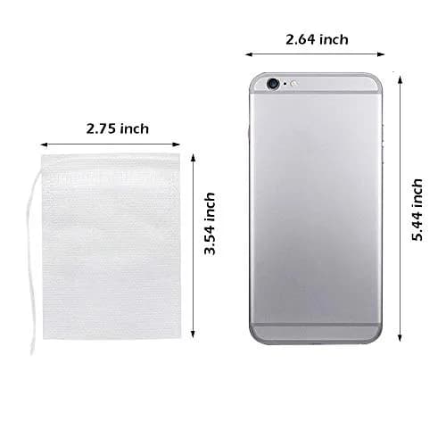 Fenshine 400 Pcs Tea Filter Bags Drawstring Seal | Food-Grade, Portable & Eco-Friendly thumbnail 2