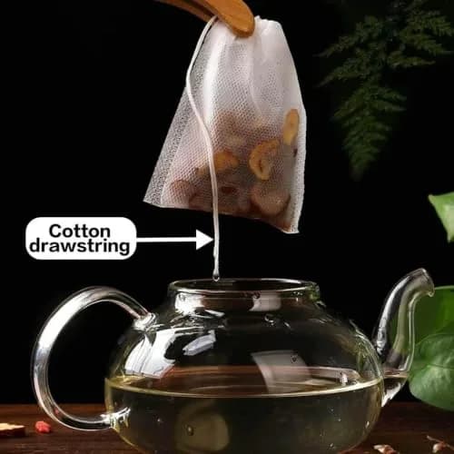 Fenshine 400 Pcs Tea Filter Bags Drawstring Seal | Food-Grade, Portable & Eco-Friendly thumbnail 3