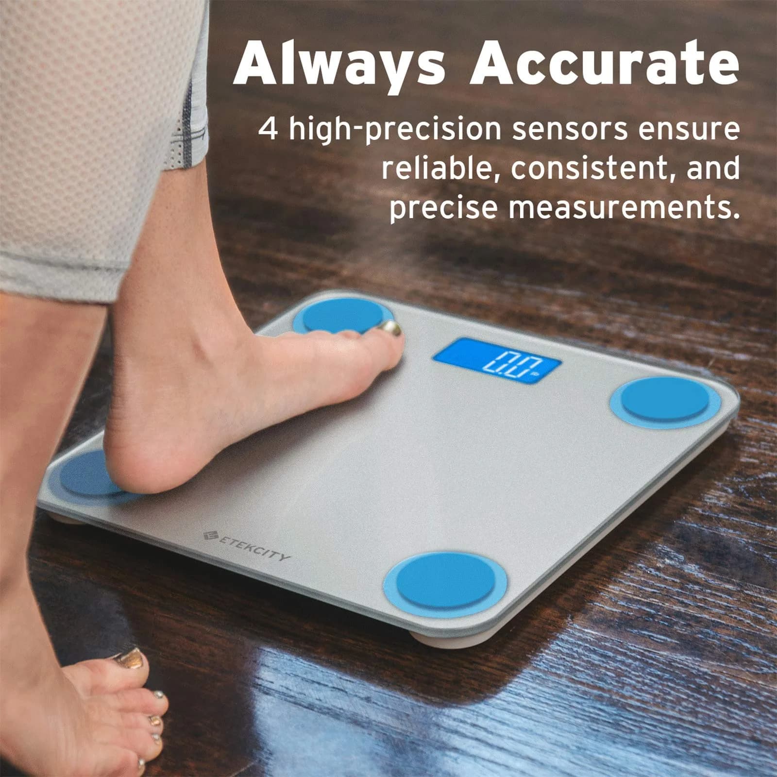 Etekcity Digital Bathroom Weight Scale with Backlight Display | Accurate High Precision Measurements thumbnail 3