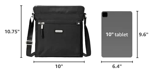 Baggallini Go Bagg with RFID Wristlet - Lightweight Travel Purse Crossbody Bag for Women thumbnail 3