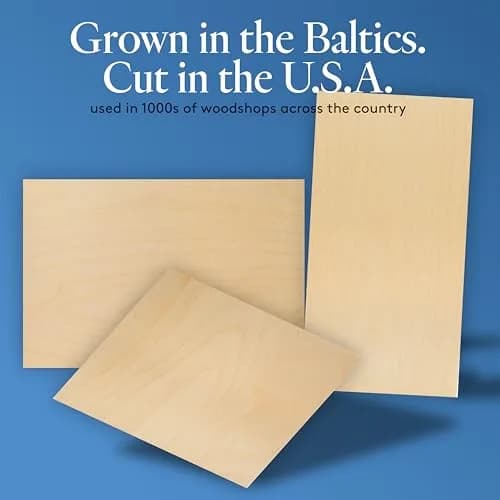 Woodpeckers Baltic Birch Plywood 10" x 10" | 3 mm 1/8 Craft Wood, B/BB Grade, Stronger Than Basswood thumbnail 3
