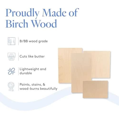 Woodpeckers Baltic Birch Plywood 10" x 10" | 3 mm (1/8") Craft Wood for Laser & CNC (8 Sheets) thumbnail 4