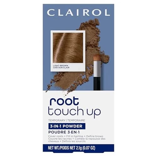 Clairol Root Touch-Up Powder Light Brown | 0.07 oz (2 g) | Ammonia-Free Gray Coverage Stick thumbnail 1
