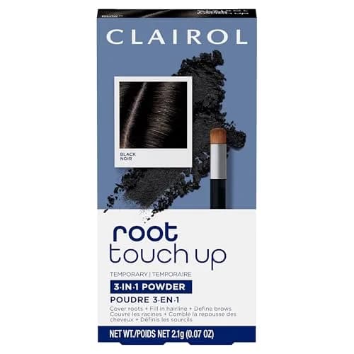 Clairol Root Touch-Up Powder Black | 0.07 oz (2 g) | Instant Gray Coverage for Roots & Brows thumbnail 1