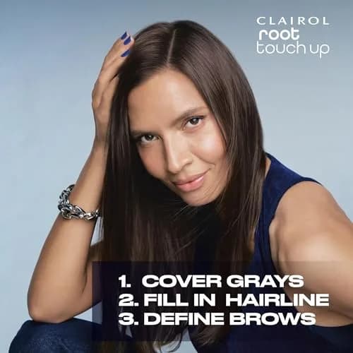 Clairol Root Touch-Up Powder Black | 0.07 oz (2 g) | Instant Gray Coverage for Roots & Brows thumbnail 3