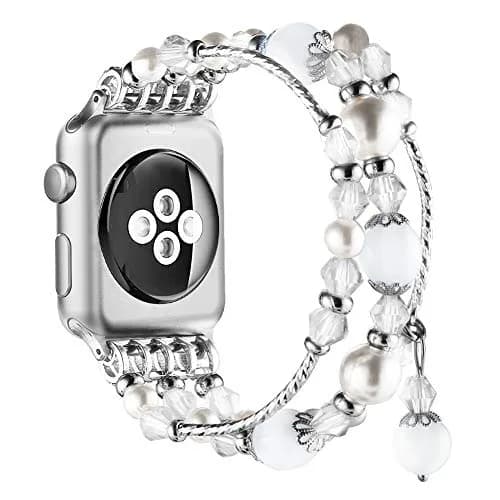 Simpeak Beaded Bracelet Band Compatible with Apple Watch Series 11/10 42mm | Fashion Elastic Strap for Women thumbnail 1