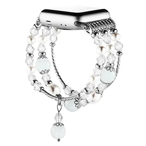 Simpeak Beaded Bracelet Band Compatible with Apple Watch Series 11/10 42mm | Fashion Elastic Strap for Women thumbnail 5