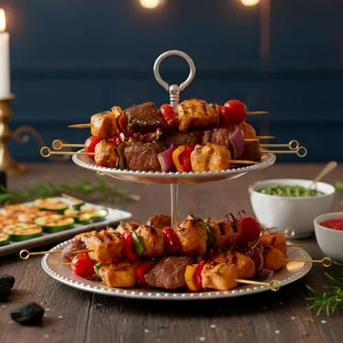 PuTwo Gold Steel Martini Decorative Appetizers Toothpicks 8pcs 4.25 Inch | Stylish Reusable Cocktail Picks thumbnail 6