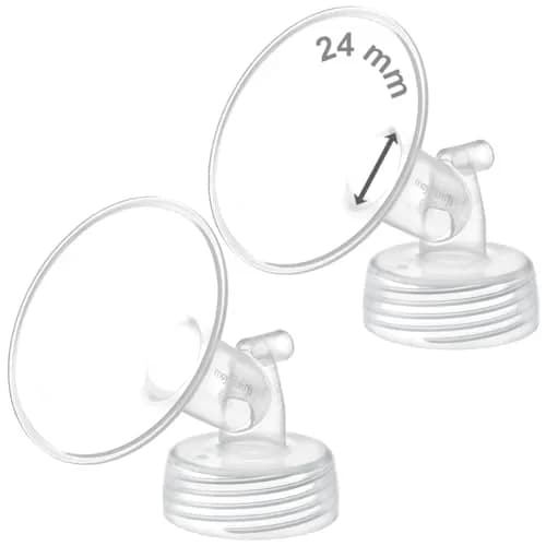 Maymom Wide Neck Pump Flanges for Spectra S1/S2 Pumps (24 mm, 2-Pack) | BPA-Free Replacement Parts for Indian Mothers thumbnail 1