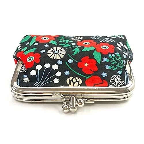 Sanxiner Cute Floral Kiss-Lock Coin Purse 10.5cm (4.13in) | Vintage Style Change Holder with 2 Compartments thumbnail 4