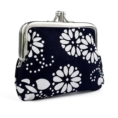 Sanxiner Cute Floral Buckle Coin Purse 1.9cm (0.75in) | Kiss-Lock Change Purse with 2 Compartments thumbnail 3