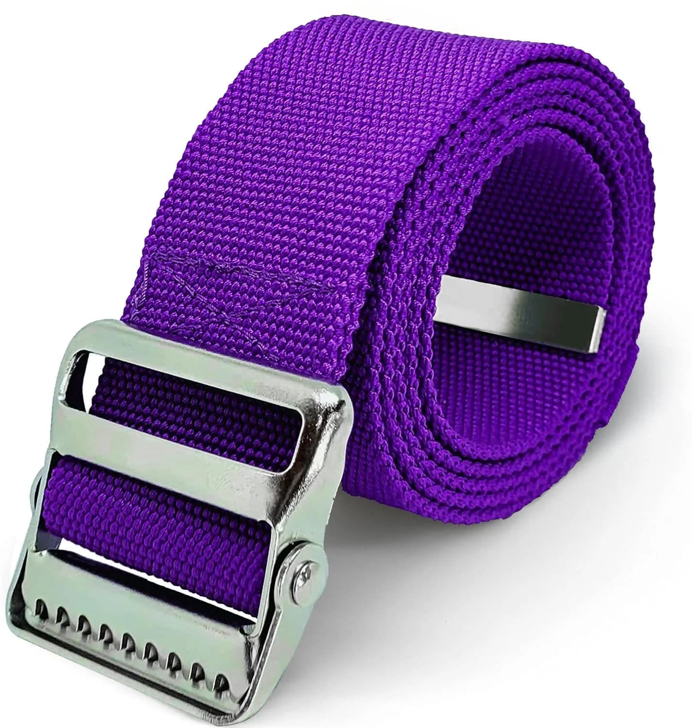 LiftAid Transfer and Gait Belt 60 Inch (152 cm) with Metal Buckle and Loop | Walking, Standing, and Transfer Assist Aid for Seniors, Elderly, Caregiver, Nurse, Therapist (Purple)
