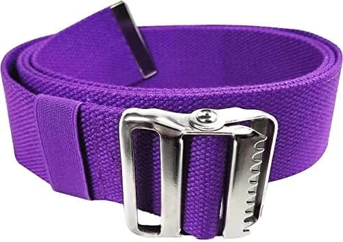 LiftAid Transfer and Gait Belt 60 Inch (152 cm) with Metal Buckle and Loop | Walking, Standing, and Transfer Assist Aid for Seniors, Elderly, Caregiver, Nurse, Therapist (Purple) thumbnail 5
