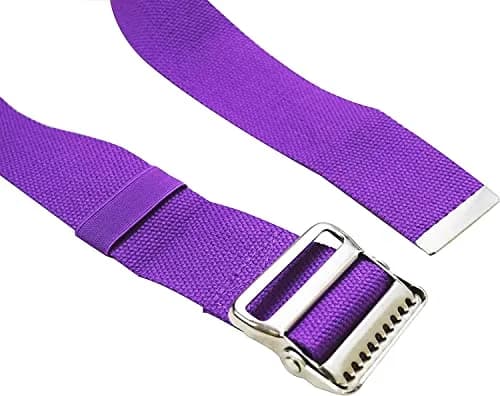 LiftAid Transfer and Gait Belt 60 Inch (152 cm) with Metal Buckle and Loop | Walking, Standing, and Transfer Assist Aid for Seniors, Elderly, Caregiver, Nurse, Therapist (Purple) thumbnail 7