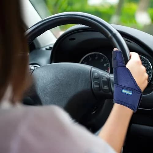 GenetGo Trigger Thumb Splint Brace - Blue, 1 Count | Universal Fit for Left or Right Hand thumbnail 6