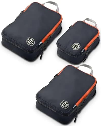 TRIPPED Travel Gear Compression Packing Cubes for Carry-On Travel 3-Pack | Ultralight Ripstop Nylon with Double-Stitched Zippers thumbnail 1